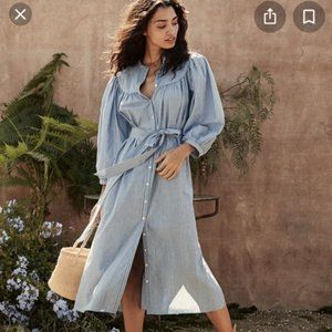 DOEN TENNYSON DRESS Blue Stripe Size XS